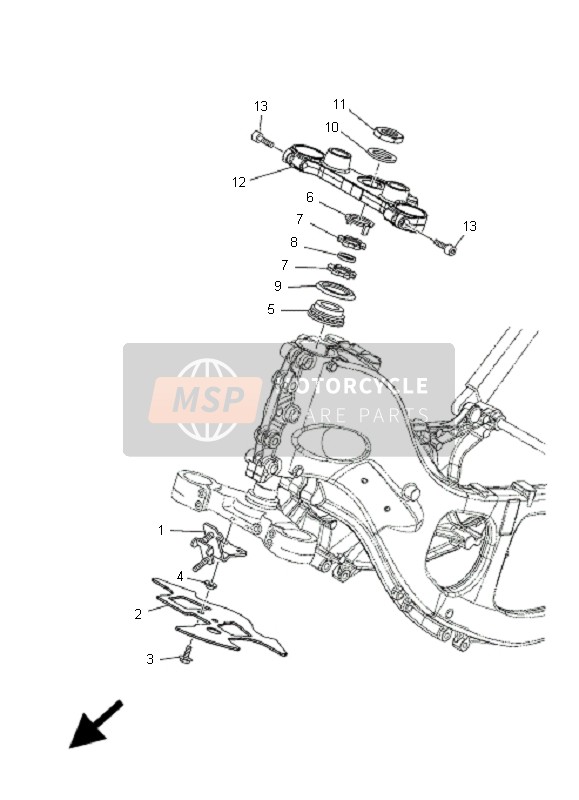 Yamaha XP500A T-MAX 2009 Steering for a 2009 Yamaha XP500A T-MAX